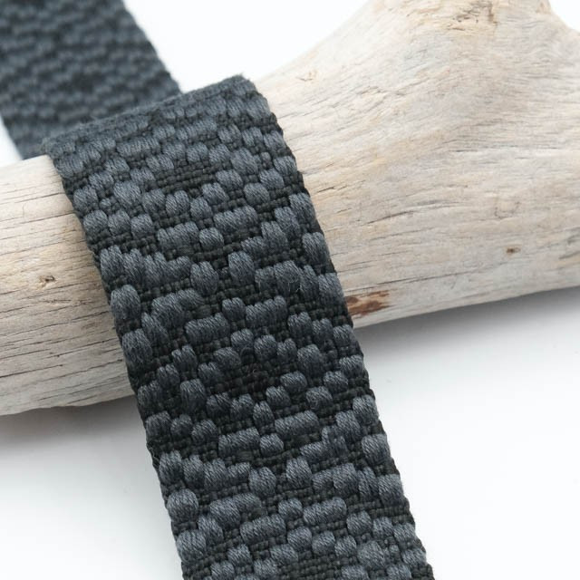Light Gray Diamond-Patterned Decorative Strap, 38 mm - Maison Klem